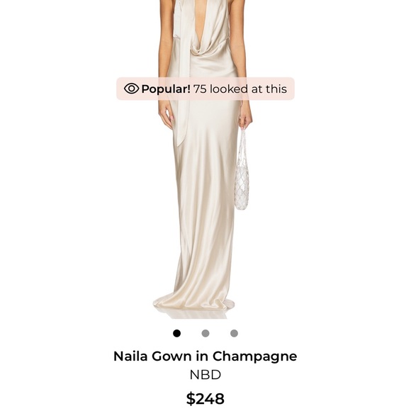 NBD Cream Backless Halter Dress - Picture 4 of 4